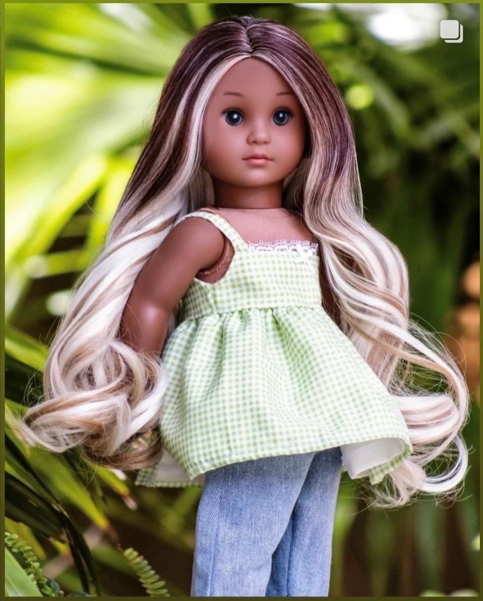 Custom 18 Inch doll Wig | Zazou Dolls | 10-11 Head Size |Made to Fit 18’’ American  Dolls OG Blythe Doll Gotz Madame