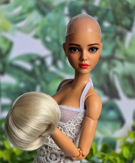 Silicone wig cap for 1/6 doll