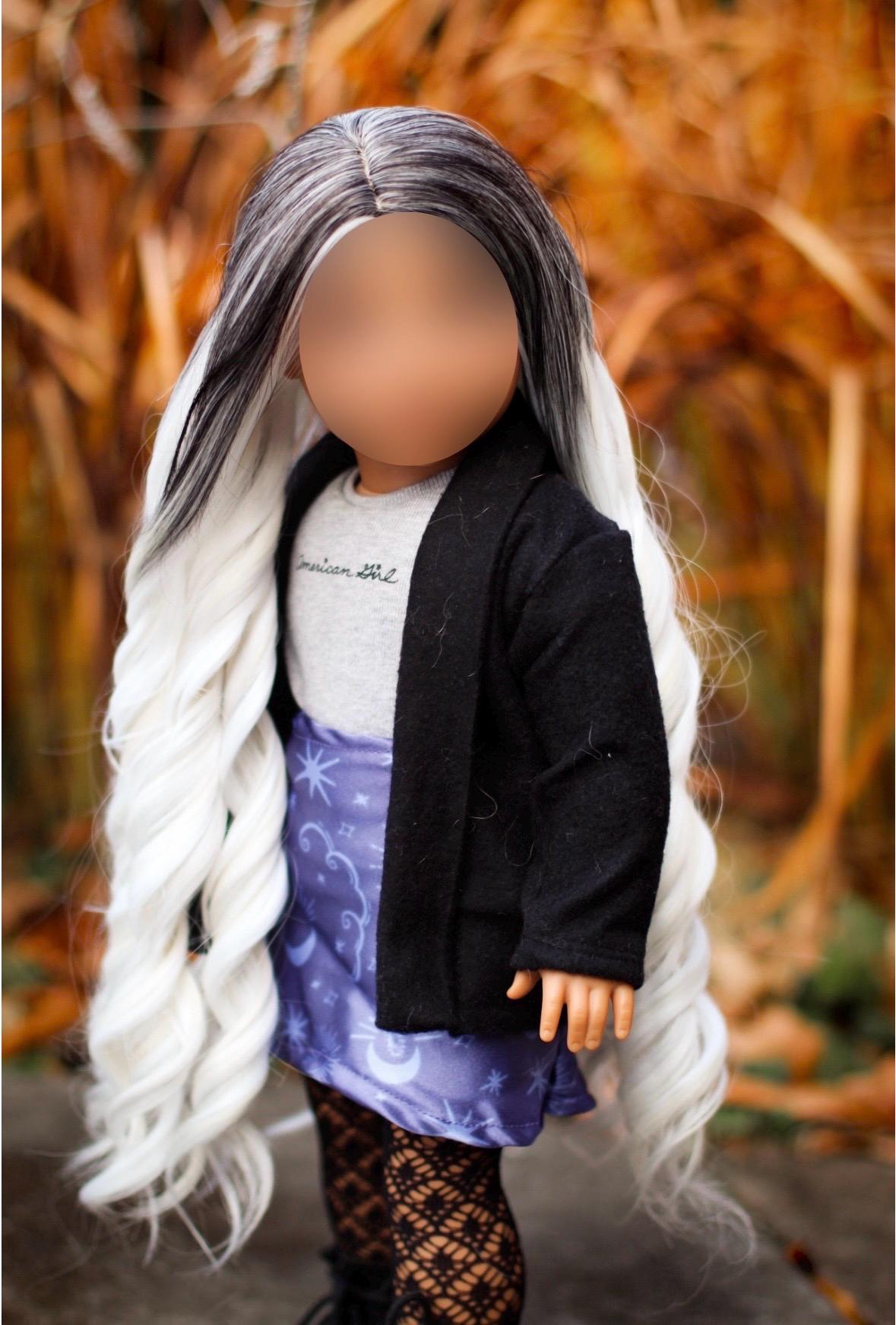 American dolls  custom wig for 18" Dolls - Heat Safe - Tangle Resistant - fits 11" head size of 18" American dolls OG BJD Zazou