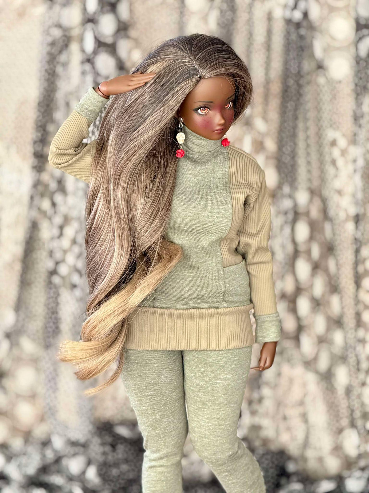 Custom doll Wig for Smart Dolls- Heat Safe - Tangle Resistant- 8.5" head size of Bjd, SD, Dollfie Dream dolls Ombre