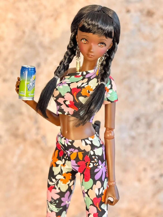 Zazou Dolls Custom doll Wig for Smart Dolls - Tangle Resistant- 8" head size of Bjd, SD, Black braids