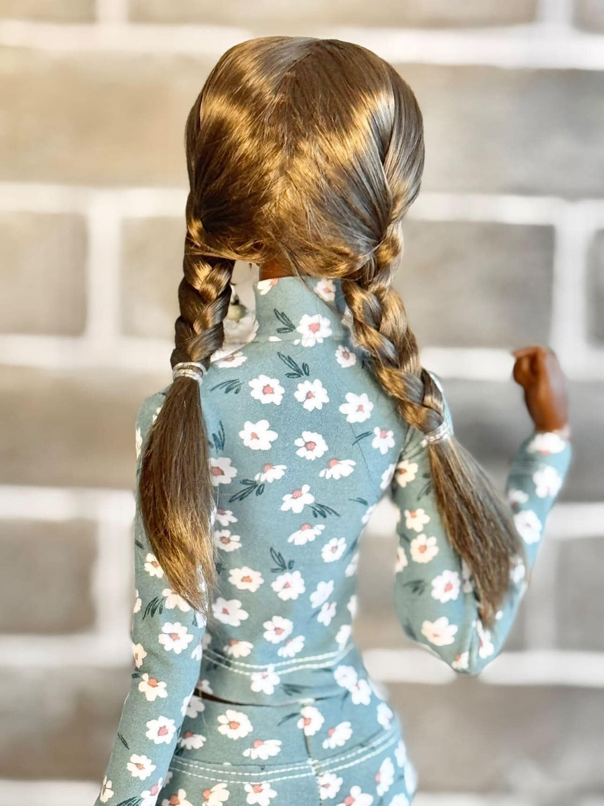 PREORDER Zazou Dolls Custom doll Wig for Smart Dolls - Tangle Resistant- 8" head size of Bjd, SD, medium Brown braids