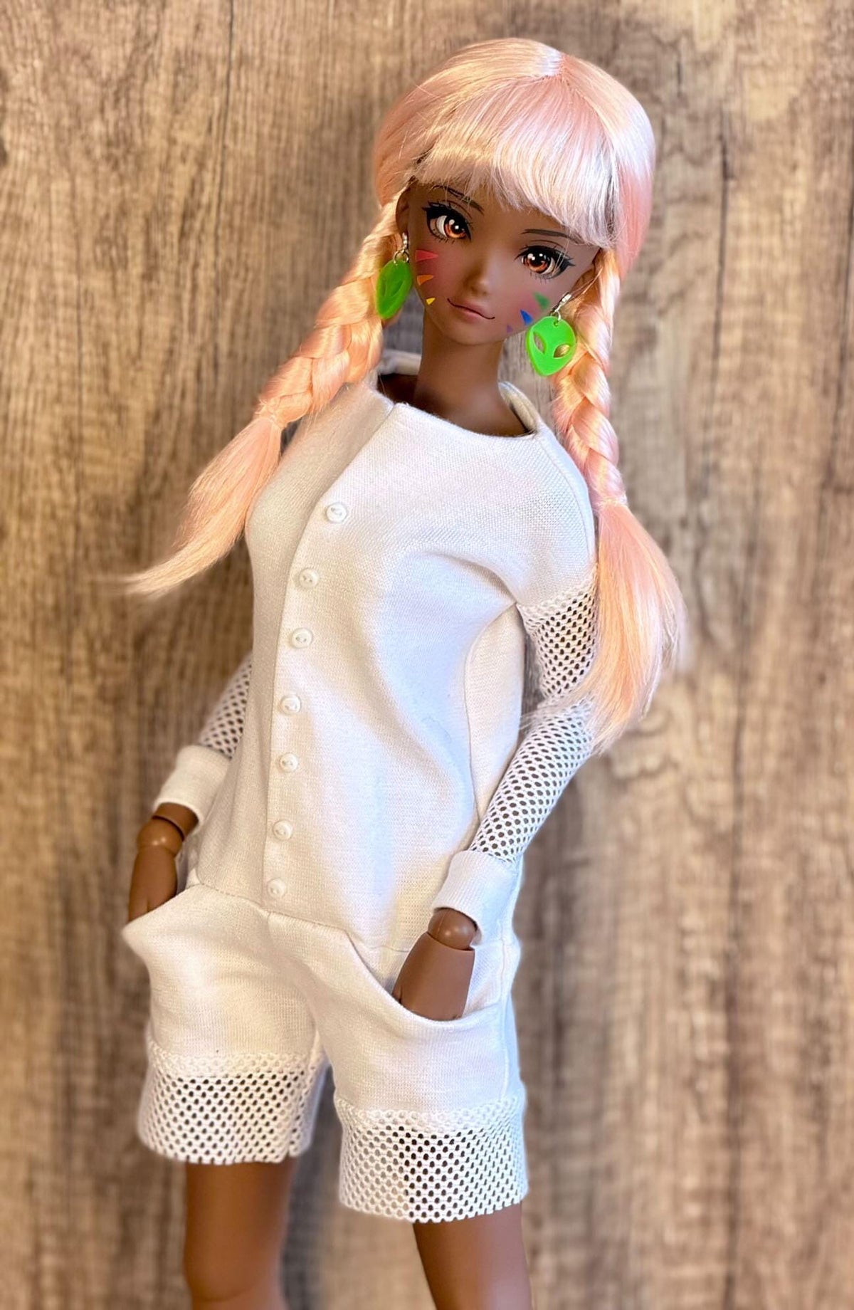 Flamingo Pink wig for Smart Doll