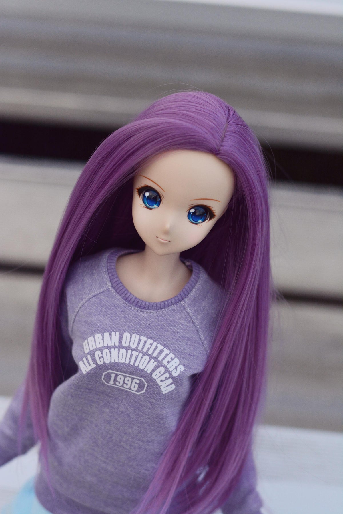 Custom doll WIG for Smart Dolls- Heat Safe - Tangle Resistant- 8.5" head size of Bjd, SD, Dollfie Dream dolls Lavender
