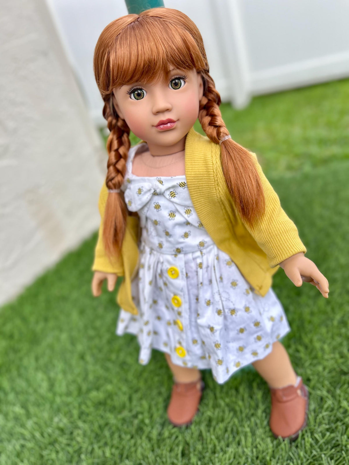 American Doll  Custom 18 Inch doll Vegan Mohair Wig | 10-11 Head Size "Stretch Cap" | Made to Fit 18’’  OG Meadowdolls  braids