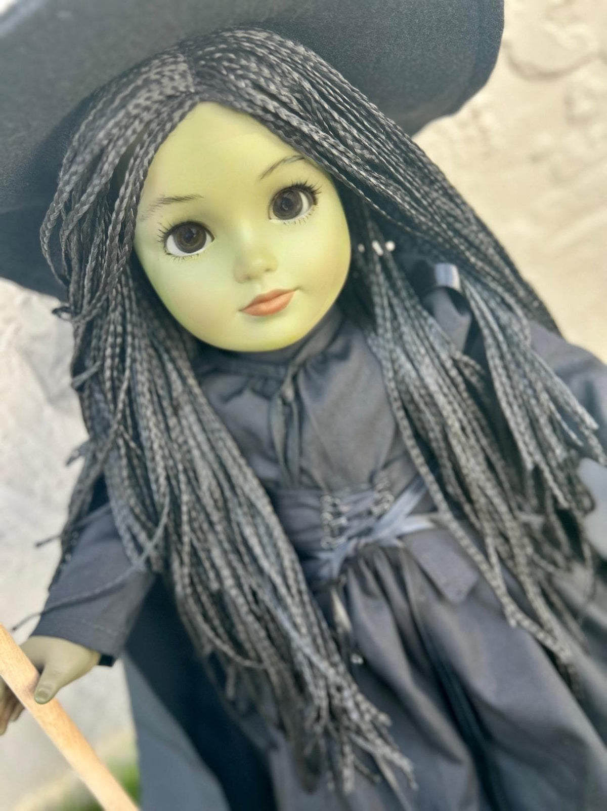 PREORDER Zazou Custom doll wig for 18" American Doll Dolls-Heat Safe-Tangle Resistant-fits 11" head of 18" dolls  AA black micro braids
