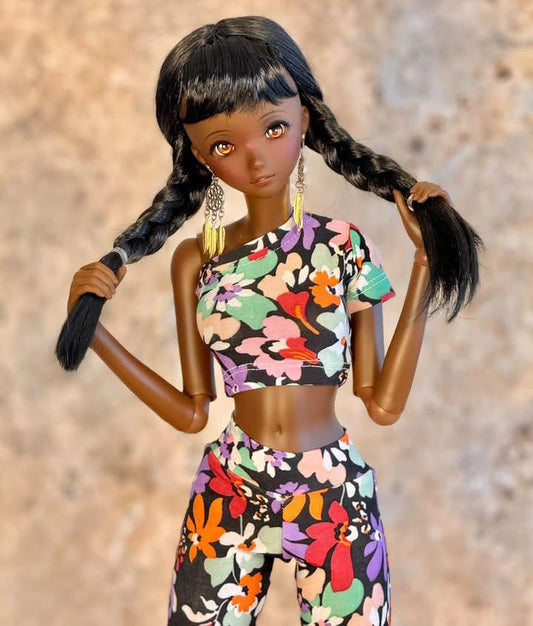 Zazou Dolls Custom doll Wig for Smart Dolls - Tangle Resistant- 8" head size of Bjd, SD, Black braids