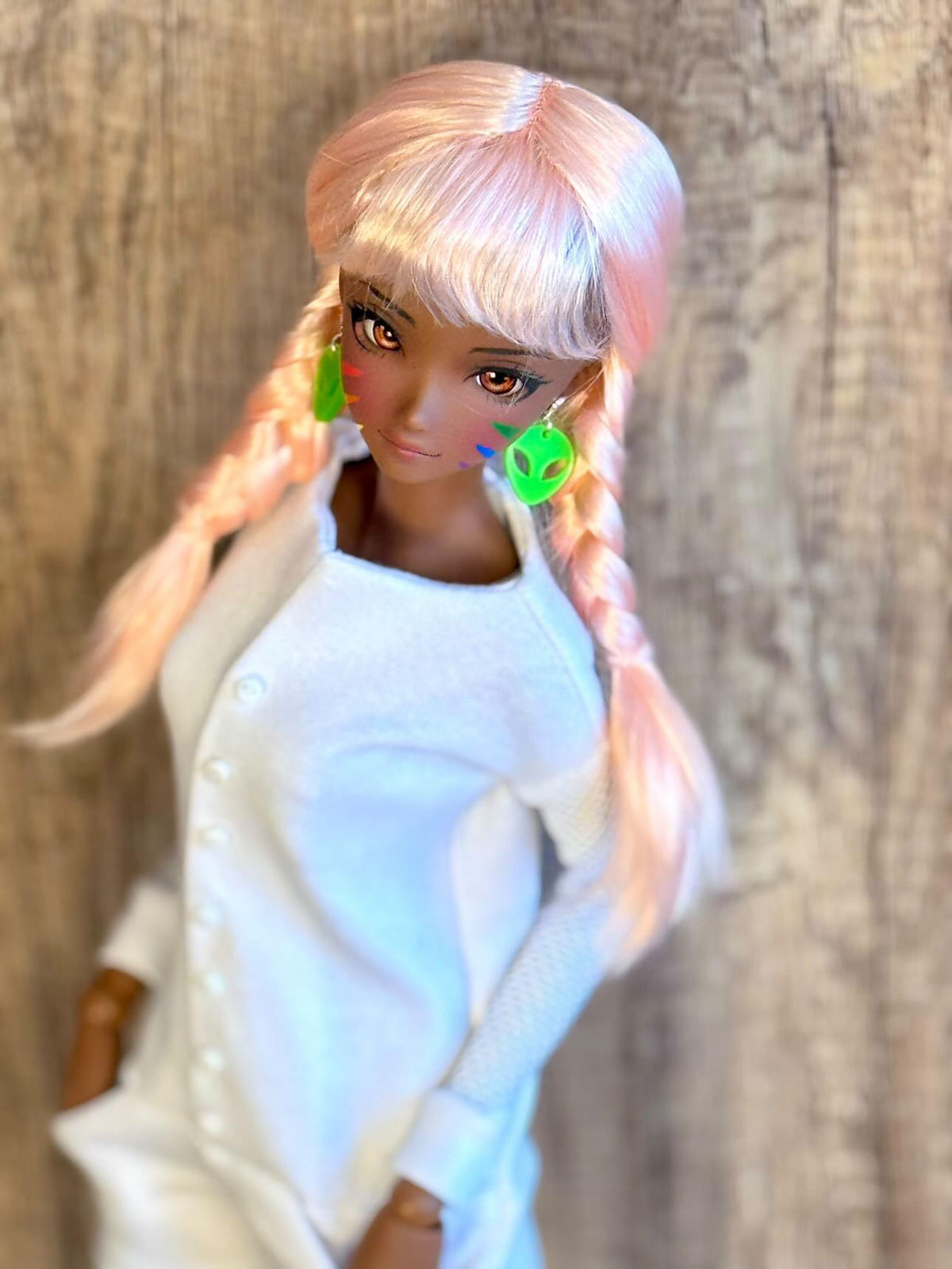 Flamingo Pink wig for Smart Doll