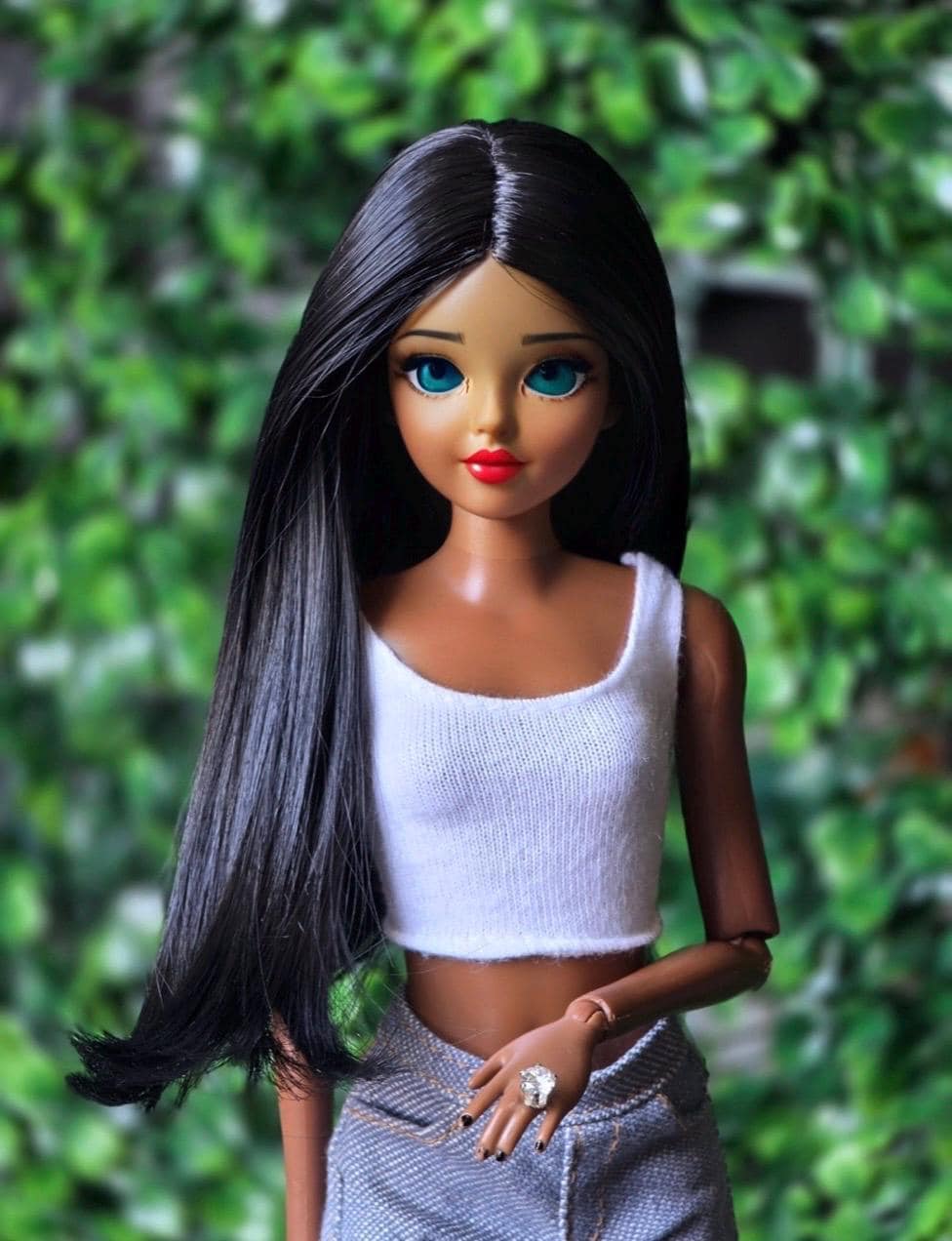 Tricorn Black wig for 1/6 fashion doll
