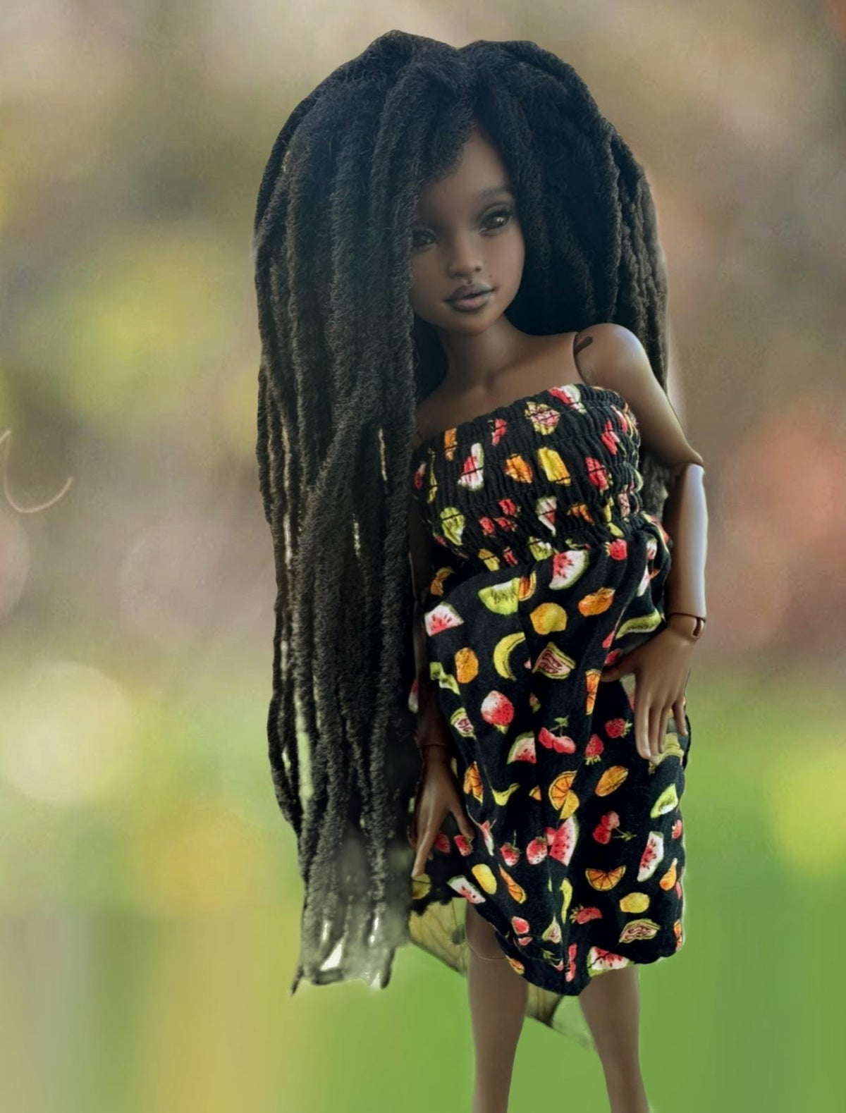 Custom doll Wig for Minifee 1/4 BJD Dolls-  6-7" head size of Bjd, msd, ,Fairyland Minifee dolls locs Zazou Dolls