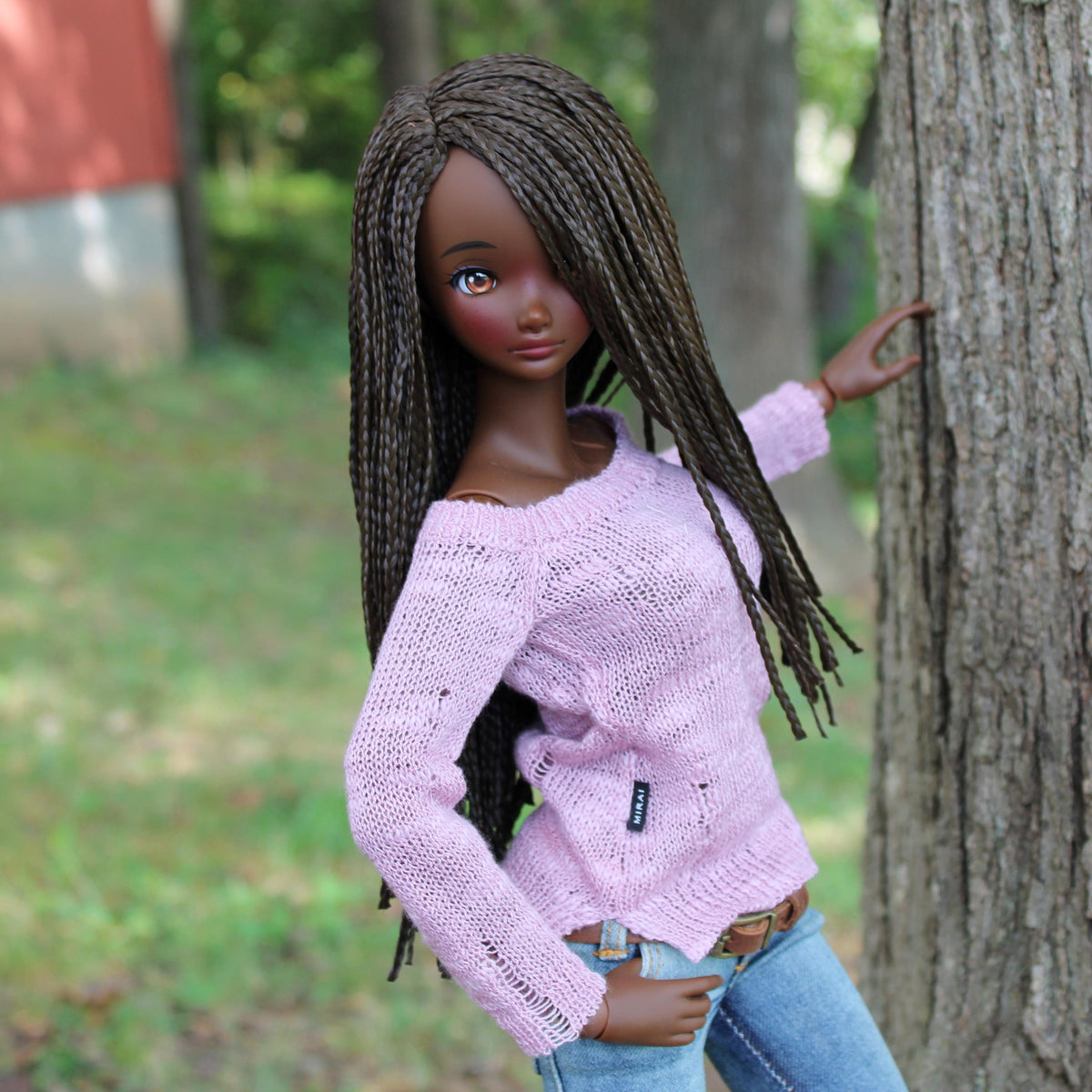 PREORDER Custom doll WIG for Smart Dolls- Heat Safe - Tangle Resistant- 8.5" head size of Bjd, Sd, Dollfie Dream Micro Braids Zazou Dolls
