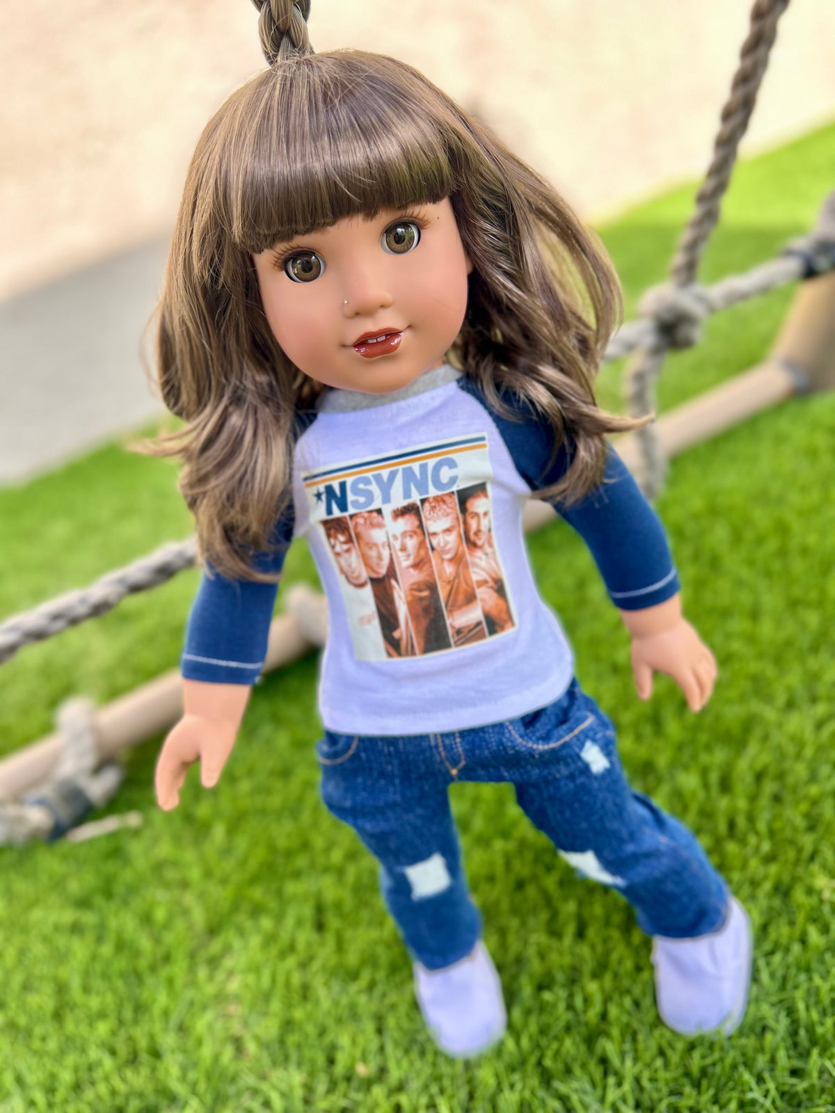 American Girl Doll  Custom 18 Inch doll Vegan Mohair Wig | 10-11 Head Size "Stretch Cap" | Made to Fit 18’’ American Girl Doll OG Meadowdolls braids (Copy) (Copy) (Copy)