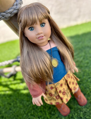 PREORDER Custom doll wig for 18" American Girl Dolls - Vegan Mohair - fits 10-11" head size of  dolls such as OG Blythe BJD Gotz meadowdolls