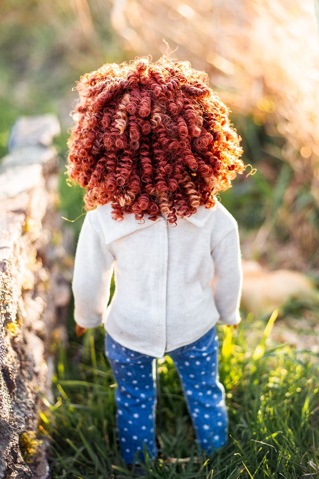 Zazou Dolls Exclusive BohoChic WIG Carrot for 18 Inch dolls such as OG and American Girl