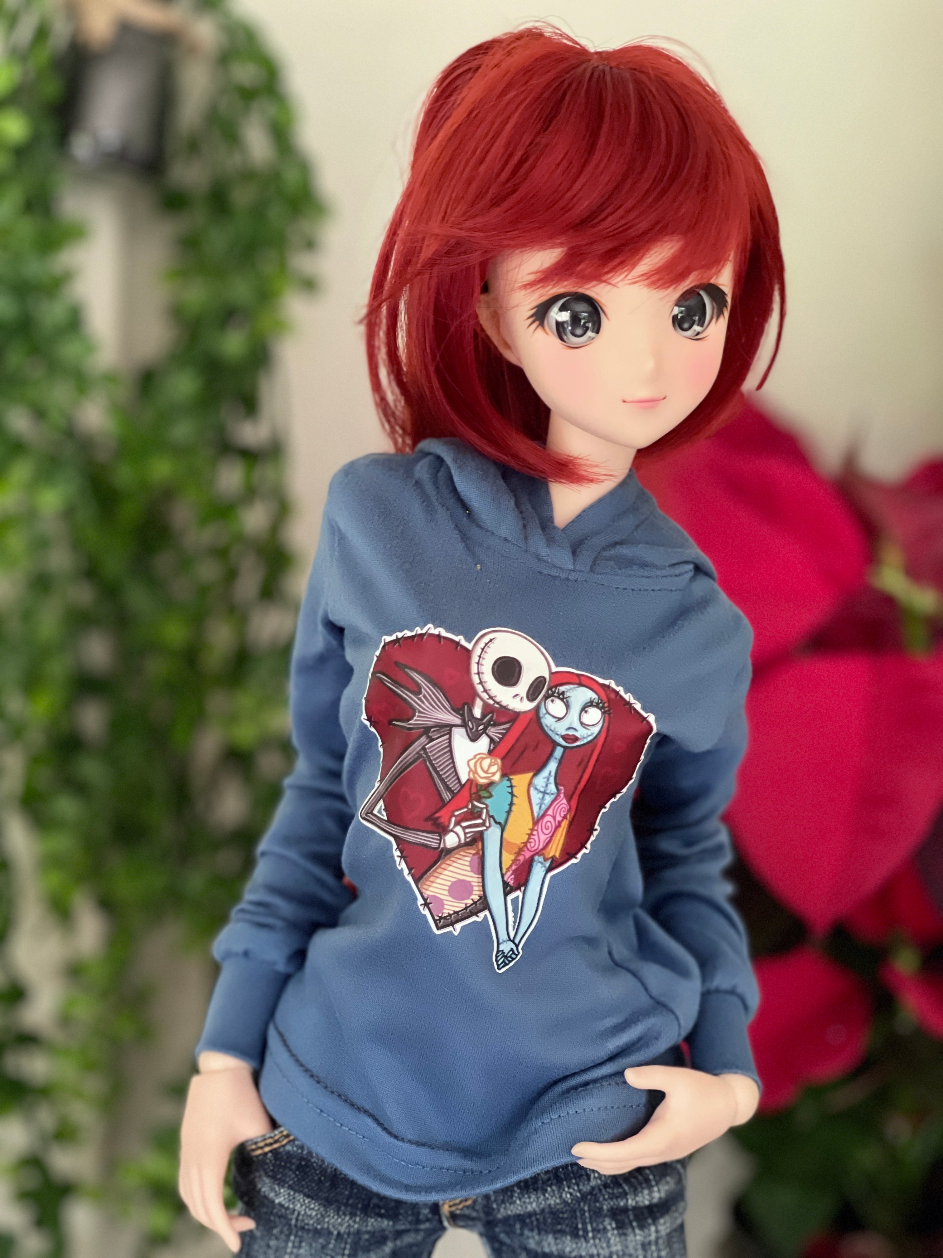 1/3 BJD Smart doll clothes Jack and Sally  Long Sleeve hoodie Fit BJD, Smart Dolls and similar Unisex Christmas delivery