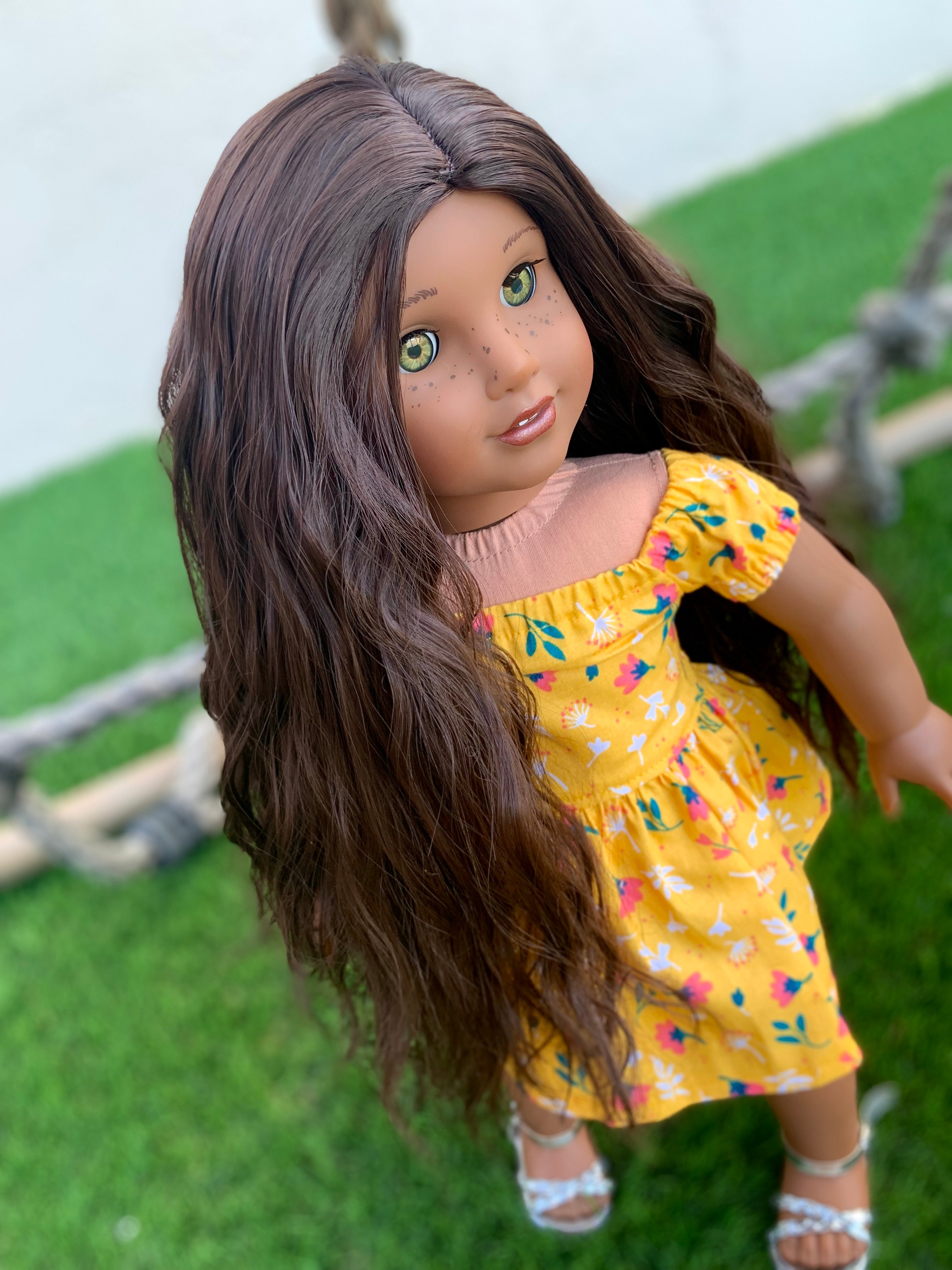 Zazou Dolls Exclusive Beach Waves WIG for 18 Inch dolls such as Our Generation, Journey Girls and American Girl