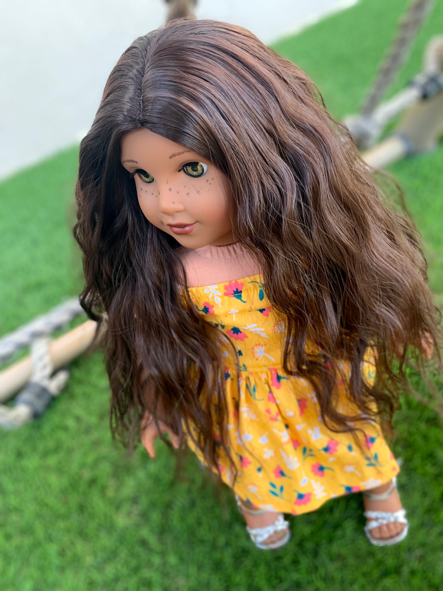 Zazou Dolls Exclusive Beach Waves WIG for 18 Inch dolls such as Our Generation, Journey Girls and American Girl