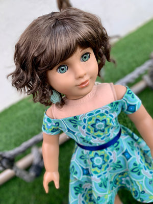 Custom doll wig for 18" American Girl Dolls - Vegan Mohair - fits 10-11" head size of  dolls such as OG Blythe BJD Gotz meadowdolls