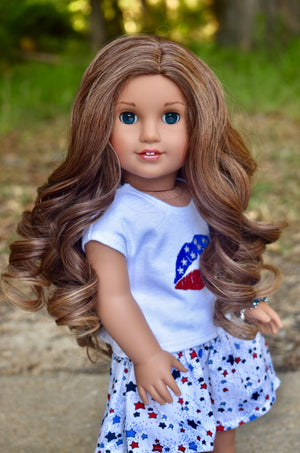 Zazou Dolls Exclusive Lovely WIG Sophia for 18 Inch dolls such as OG and American Girl