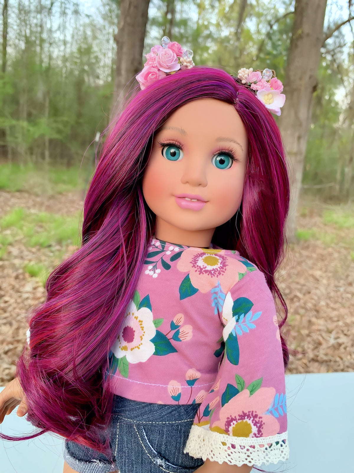 PREORDER: Zazou Dolls Exclusive WIG Cranberry Blast for 18 Inch dolls such as  OG and American Girl