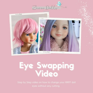 Changing your RRFF doll eyes with no cutting, doll eyes replacement, OG, Journey Girls and  Ruby red fashion friends replacing eyes Easy swap