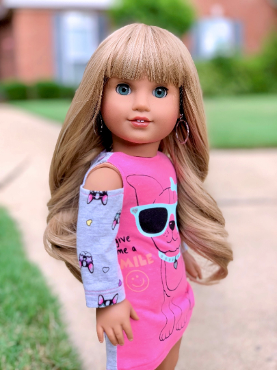 PREORDER Zazou Dolls Exclusive Surfside Breeze WIG for 18 Inch dolls such as Our Generation, Journey Girls and American Girl Kirsten replacement