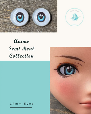 Anime Glass Smart Doll Eyes , fantasy doll eyes, doll eyes replacement, 14mm Fit BJD, SD Semi real Doll and similar with slight Follow me