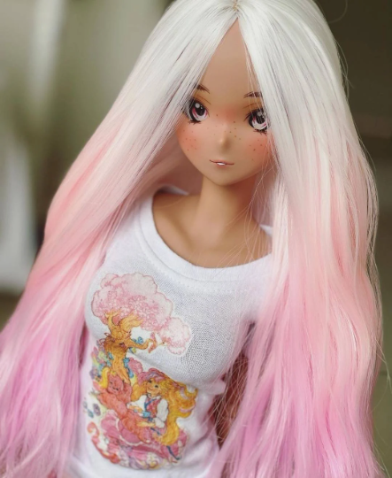 Custom doll Wig for Smart Dolls- Heat Safe - Tangle Resistant- 8.5" head size of Bjd, SD, Dollfie Dream dolls  ZaZou Dolls