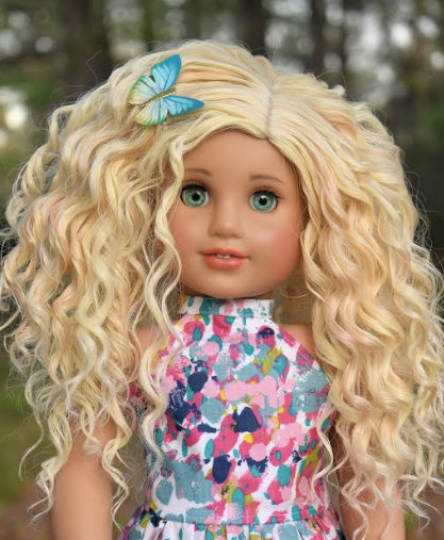 PREORDER: Zazou Dolls Exclusive BohoWaves WIG Chantilly for 18 Inch dolls  such as OG & American Girl
