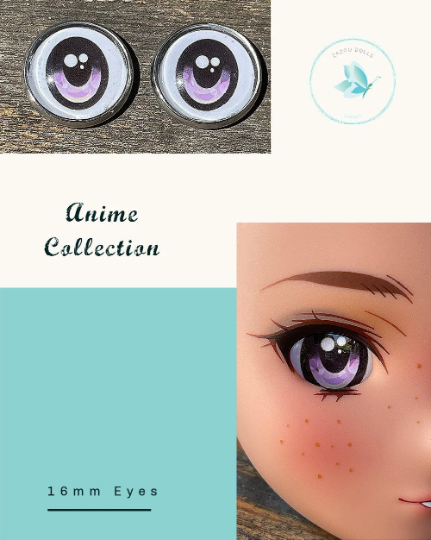 Anime Glass Smart Doll Eyes  doll eye replacement, 16 mm Fit BJD, Smart Dolls, Volks Dollfie Dream, MDD and similar Slight Follow me feature