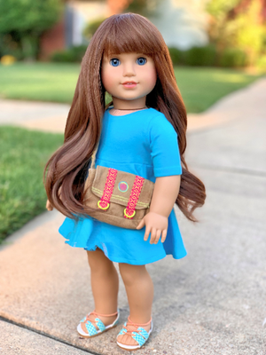 Zazou Dolls Exclusive WIG Choco Brown for 18 Inch dolls such as American Girl