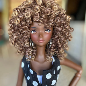 Custom doll WIG for Smart Dolls- Heat Safe - Tangle Resistant- 8.5" head size of Bjd, SD, Dollfie Dream dolls PREORDER