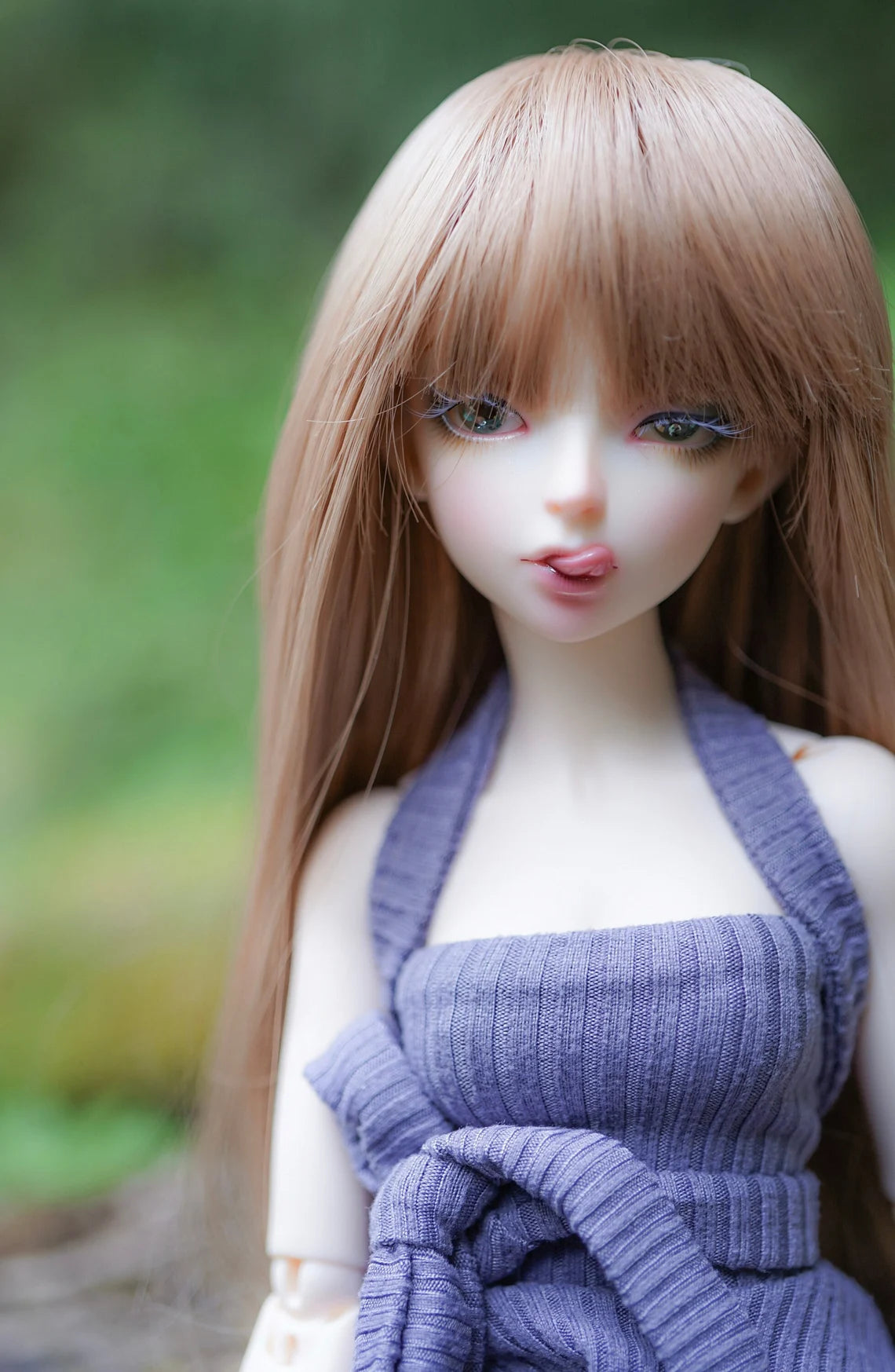 Custom doll Wig for Minifee 1/4 BJD Dolls- "TAN CAPS" 6-7" head size of Bjd, msd, Boneka ,Fairyland Minifee dolls light brown natural