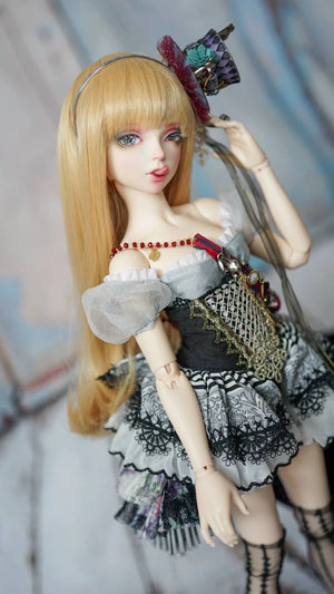 Custom doll Wig for Minifee 1/4 BJD Dolls- "TAN CAPS" 6-7" head size of Bjd, msd, Boneka ,Fairyland Minifee dolls blonde natural