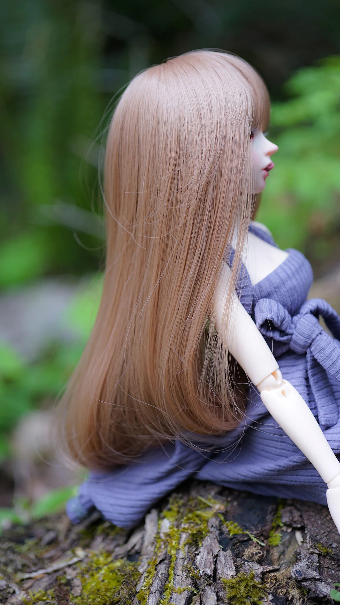 Custom doll Wig for Minifee 1/4 BJD Dolls- "TAN CAPS" 6-7" head size of Bjd, msd, Boneka ,Fairyland Minifee dolls light brown natural