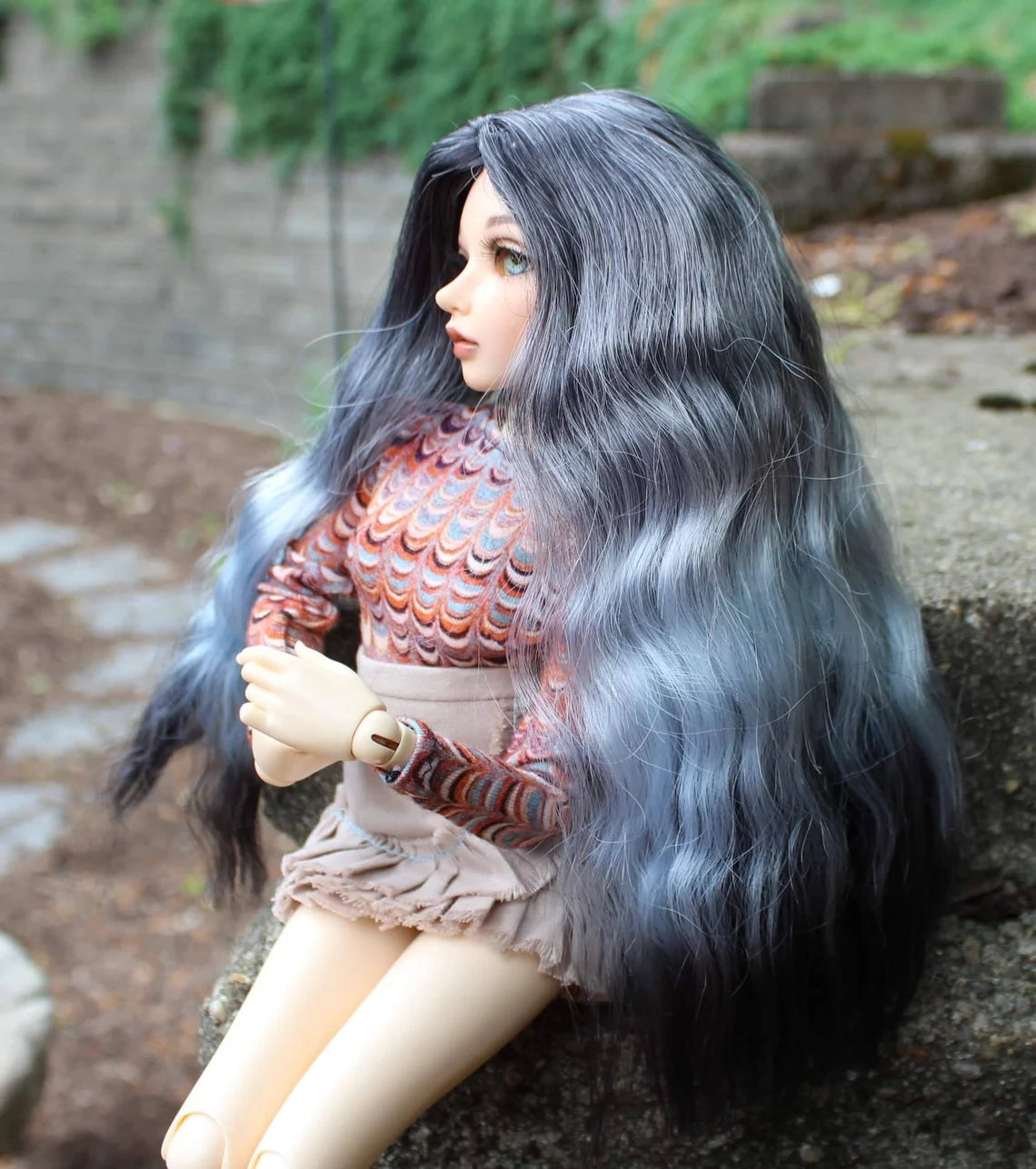 Custom doll Wig for Minifee 1/4 BJD Dolls- "TAN CAPS" 6-7" head size of Bjd, msd, Boneka ,Fairyland Minifee dolls unicorn limited