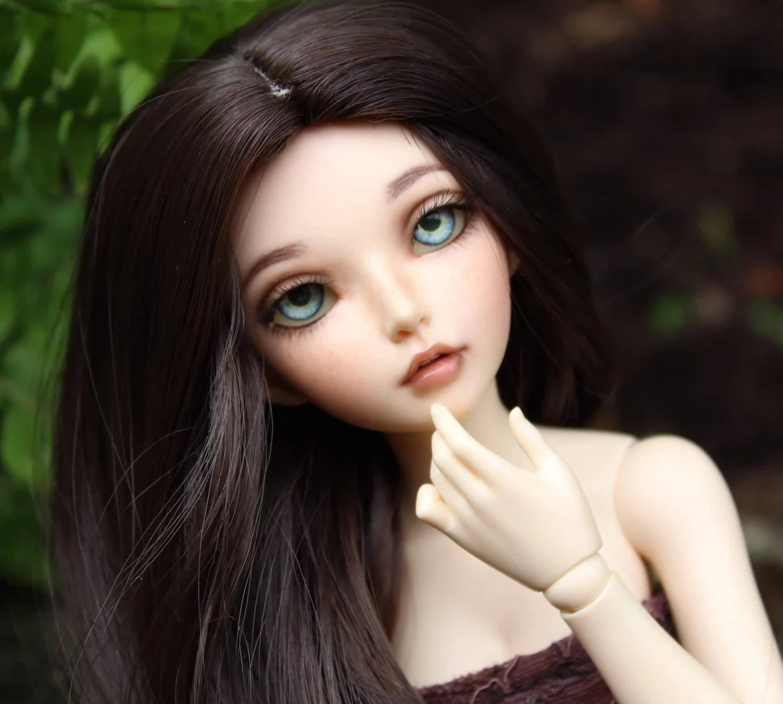 Custom doll Wig for Minifee 1/4 BJD Dolls- "TAN CAPS" 6-7" head size of Bjd, msd, Boneka ,Fairyland Minifee dolls brown natural