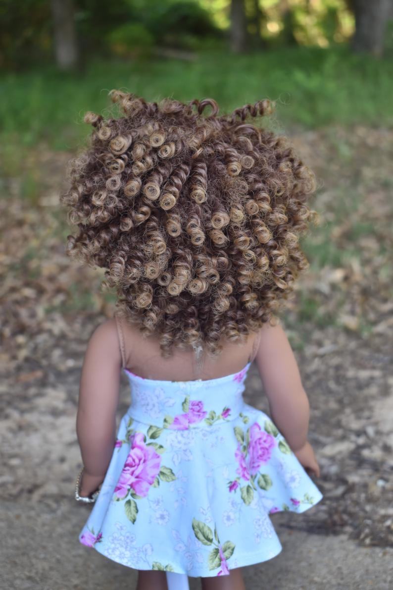 Zazou Dolls Exclusive BohoChic WIG Mocha for 18 Inch dolls such as Our Generation, Journey Girls and American Girl