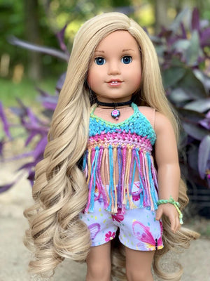 Zazou Dolls Exclusive WIG Cascading Marsha for 18 Inch dolls such as OG and American Girl PREORDER