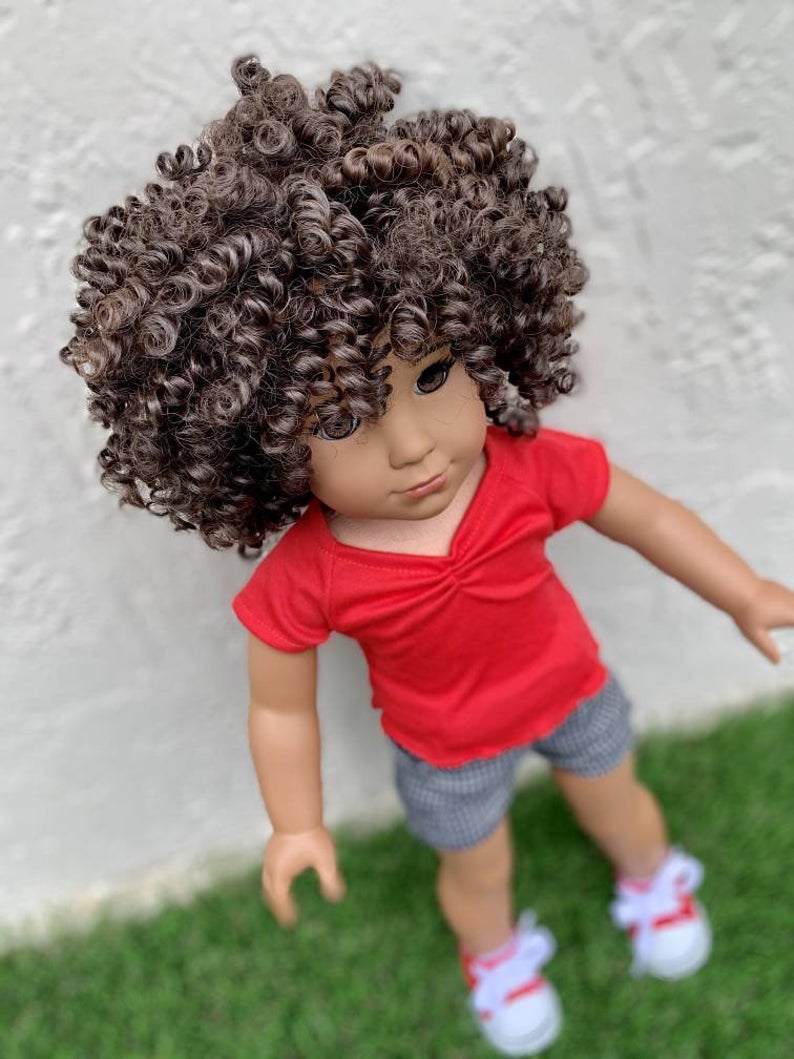Zazou Dolls Exclusive Boho Chic Java WIG for 18 Inch dolls such as American girl,  Our Generation, Journey Girls and American Girl