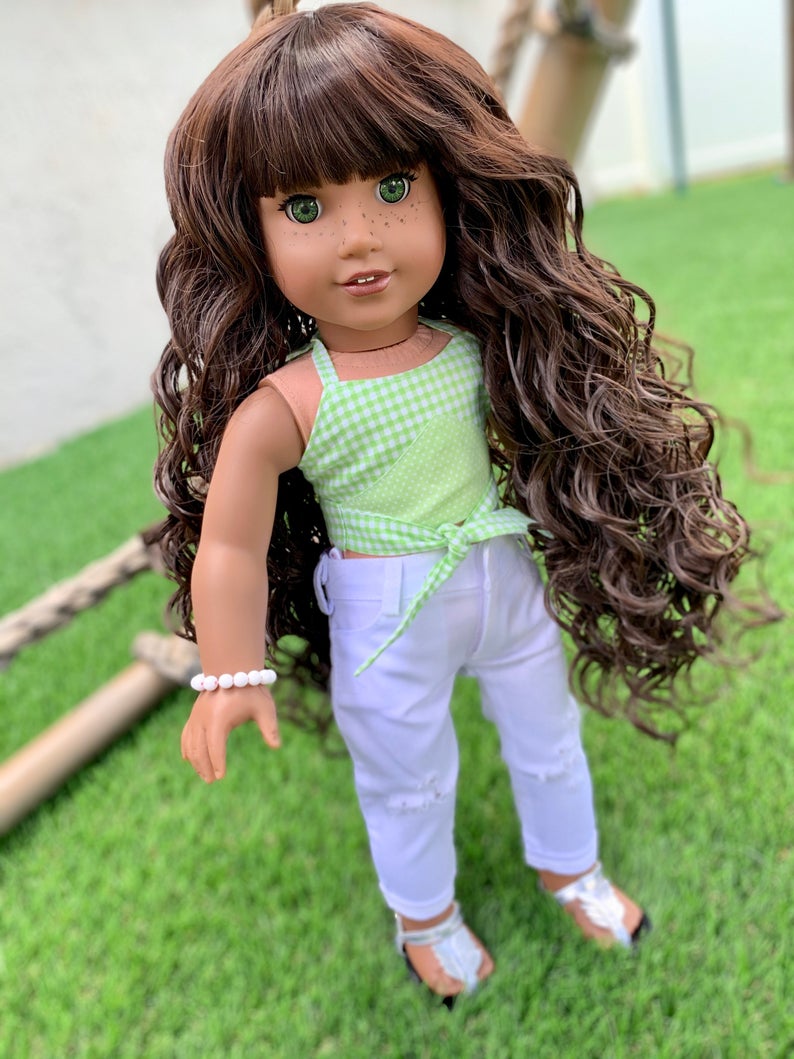 Zazou Dolls Exclusive Hershey Kisses WIG for 18 Inch dolls such as Our Generation, Journey Girls and American Girl