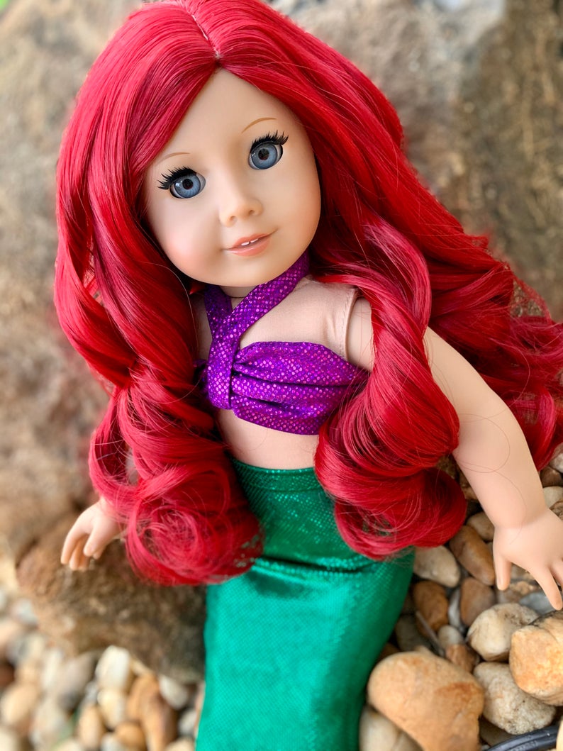 Zazou Dolls Exclusive WIG Mermaid Kisses for 18 Inch dolls such as Our Generation, Journey Girls and American Girl