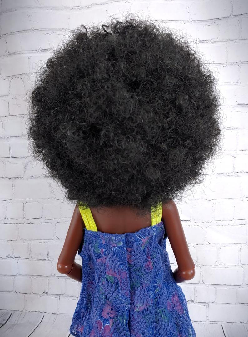 ZaZou Luxury Shiri Afro WIG for Smart Doll, Ruby Red Fashion Friends, 18" MSD BJD Kaye Wiggs Pre order