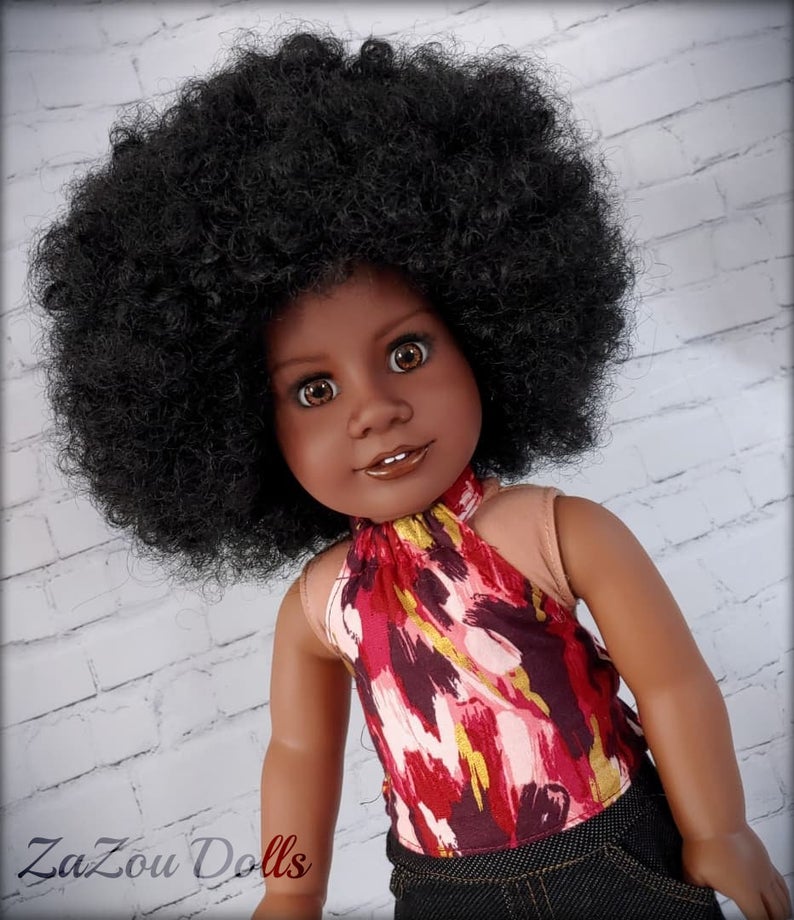 Zazou Dolls Exclusive WIG Imani Afro for 18 Inch dolls such as Our Generation, Journey and  and American Girl