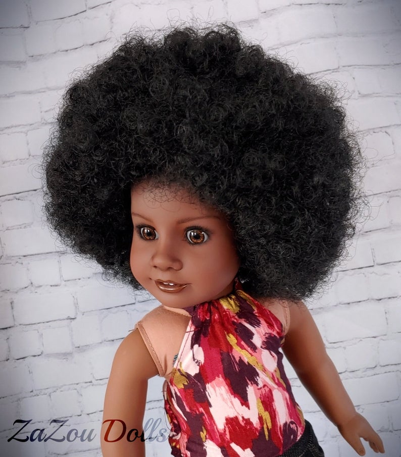 Zazou Dolls Exclusive WIG Imani Afro for 18 Inch dolls such as Our Generation, Journey and  and American Girl