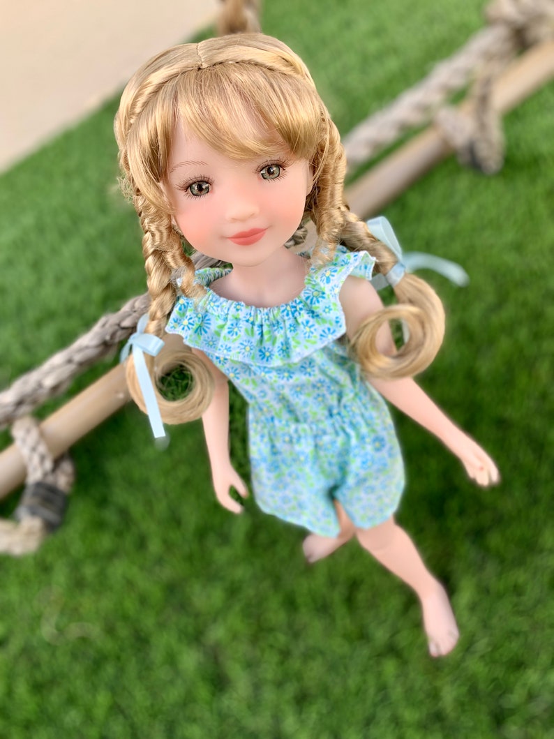 Custom doll WIG Exclusive Vegan Mohair-fits 9-10" head size Kaye Wiggs, RRFF, wellie wishers, bjd, Girl for All Time"Loose Fit"