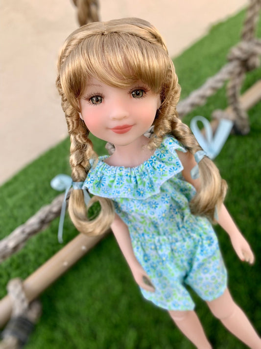 Custom doll WIG Exclusive Vegan Mohair-fits 9-10" head size Kaye Wiggs, RRFF, wellie wishers, bjd, Girl for All Time"Loose Fit"