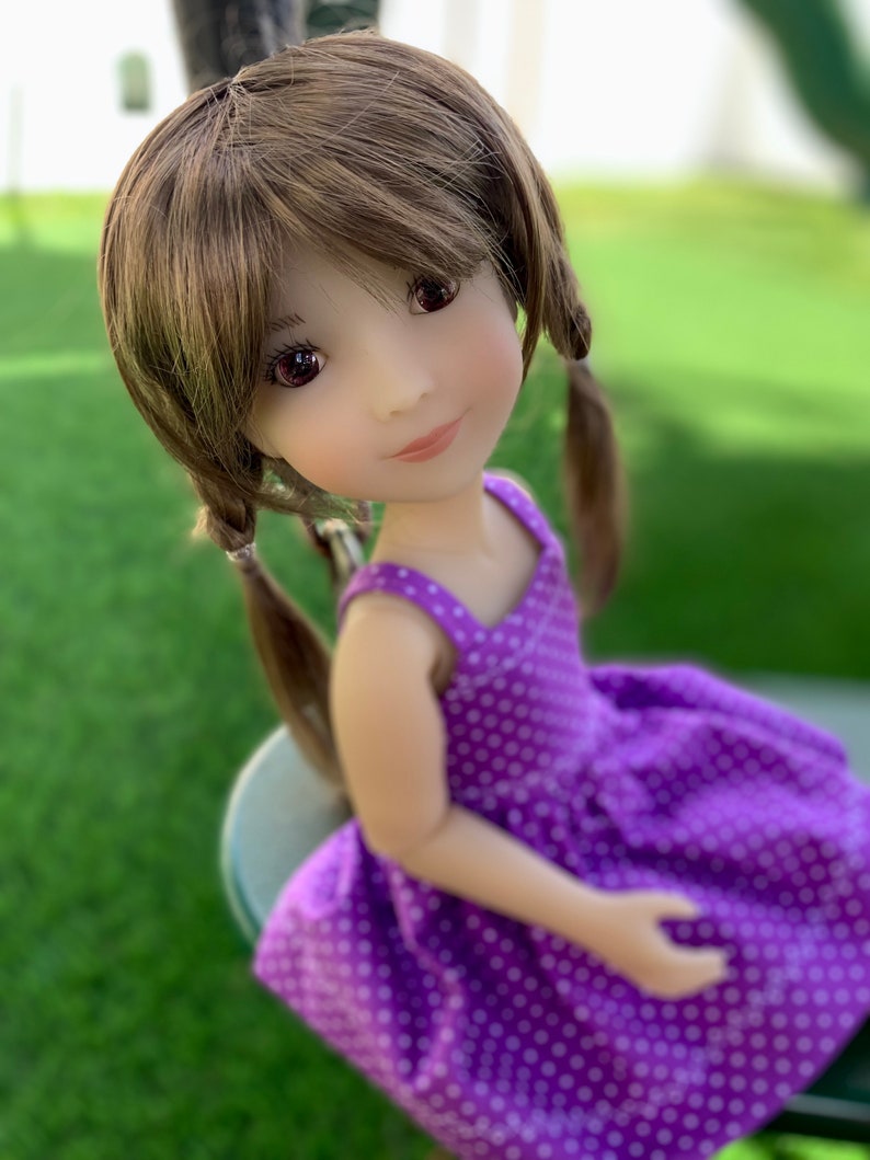 Custom WIG for 13" Dianna Effner Little Darling head size 7-8" Siblies, Ellowyne, My Meadow Avery, Mini Pal Maru & Friends, Liz Frost girls