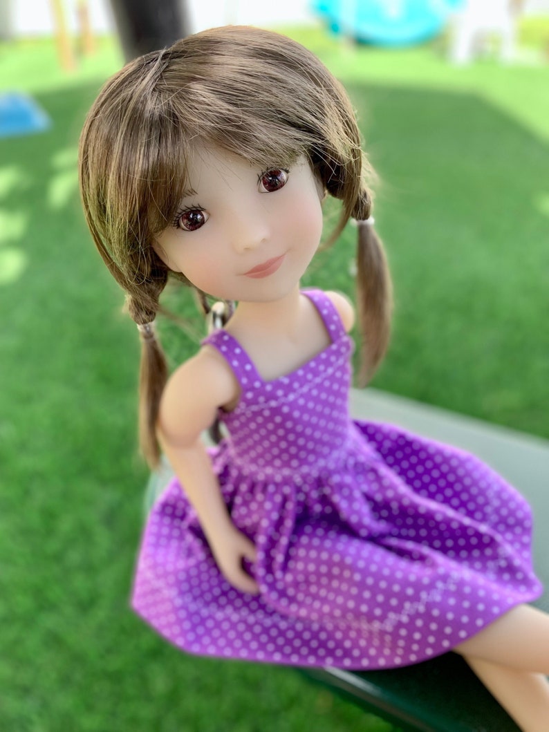 Custom WIG for 13" Dianna Effner Little Darling head size 7-8" Siblies, Ellowyne, My Meadow Avery, Mini Pal Maru & Friends, Liz Frost girls
