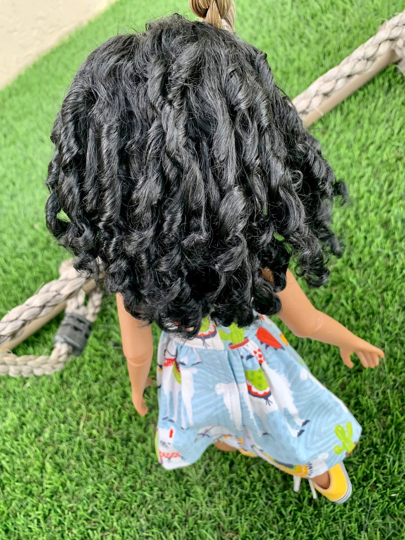 Custom doll WIG Exclusive Vegan Mohair-fits 9-10" head size Kaye Wiggs, RRFF, wellie wishers, bjd, Girl for All Time"Loose Fit"